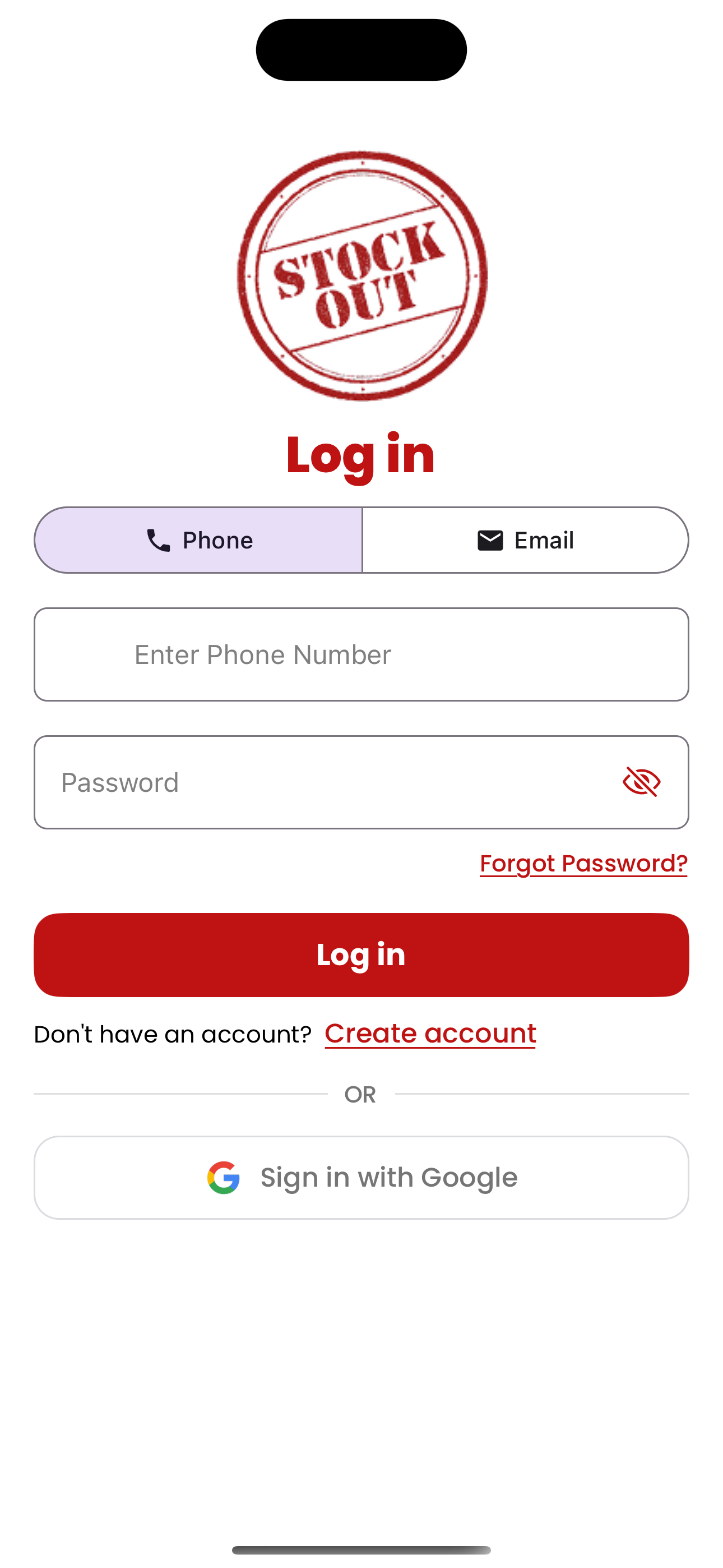 StockOut App
